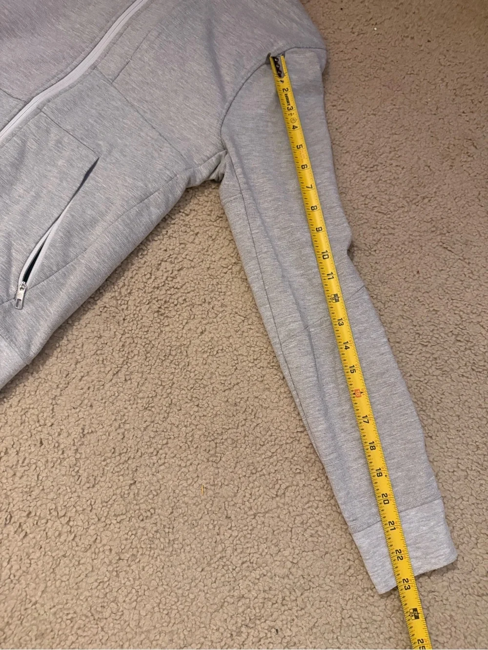 Lululemon Men’s Gray Full Zip Hoodie Tech Fleece Jacket Size XSmall